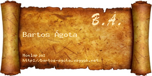 Bartos Ágota névjegykártya